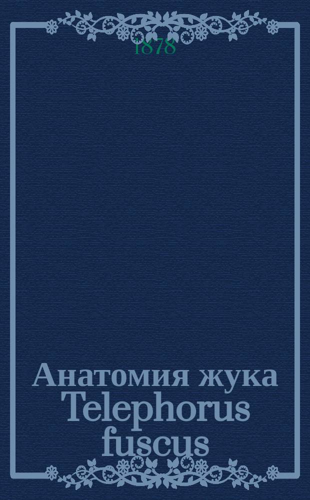 Анатомия жука Telephorus fuscus