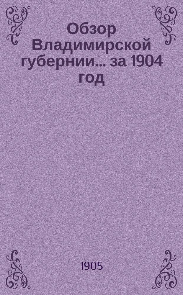 Обзор Владимирской губернии... за 1904 год