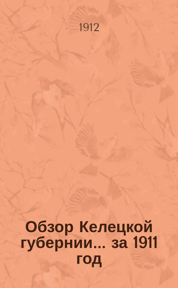Обзор Келецкой губернии... за 1911 год