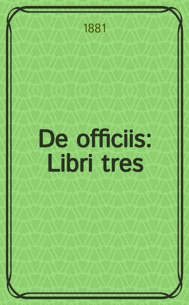 De officiis : Libri tres