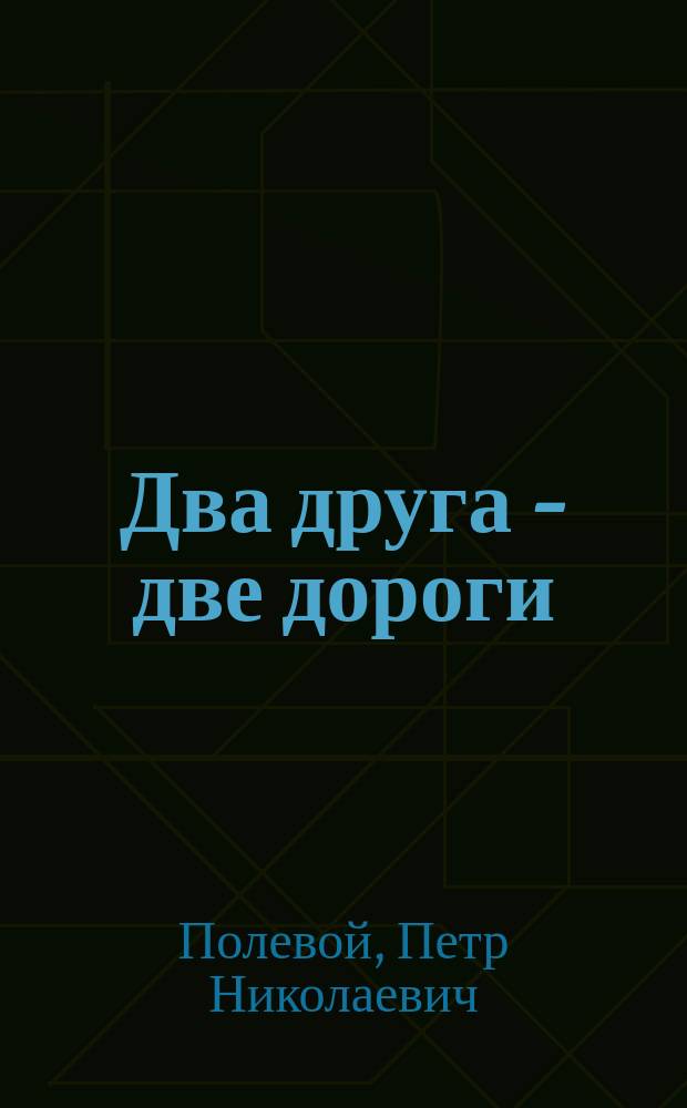 Два друга - две дороги : Повесть для юношества