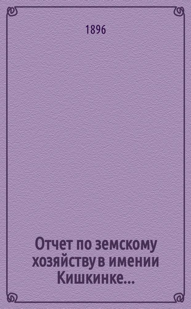Отчет по земскому хозяйству в имении Кишкинке...