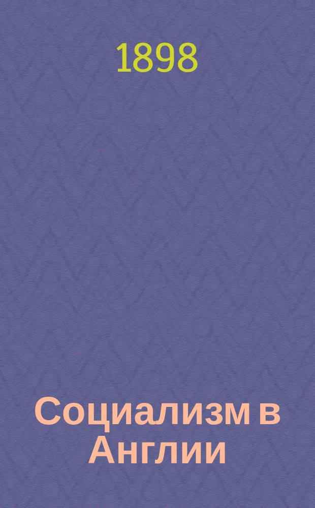 Социализм в Англии : Пер. с фр