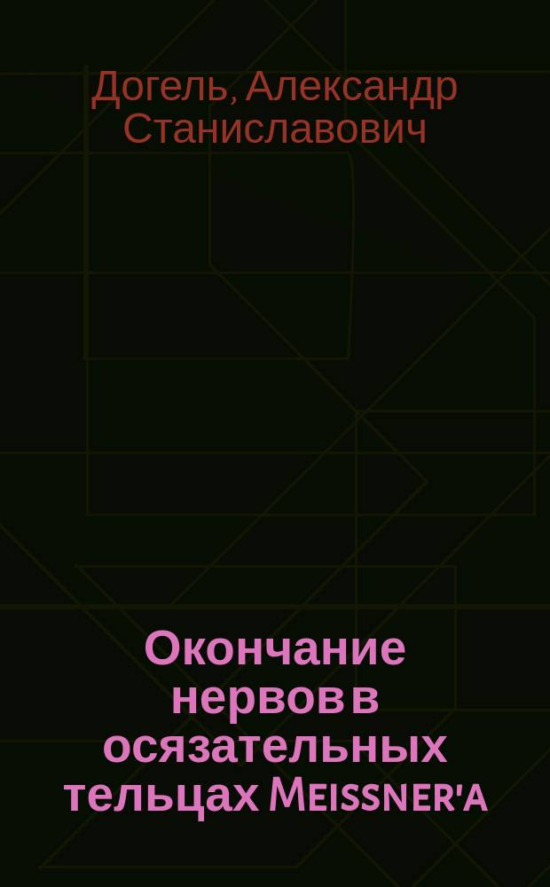 Окончание нервов в осязательных тельцах Meissner'a