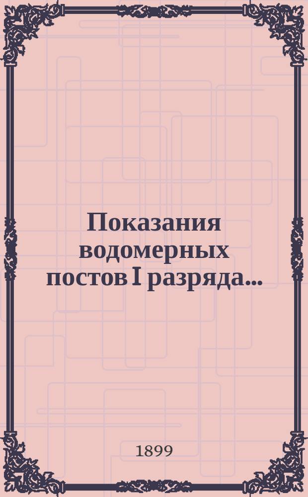 Показания водомерных постов I разряда...