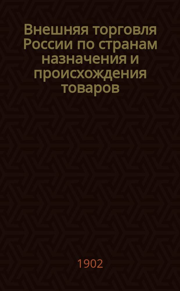 Внешняя торговля России по странам назначения и происхождения товаров : Ч. 1-. Ч. 2 : Данные официальной статистики иностранных государств