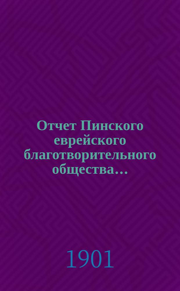 Отчет Пинского еврейского благотворительного общества...