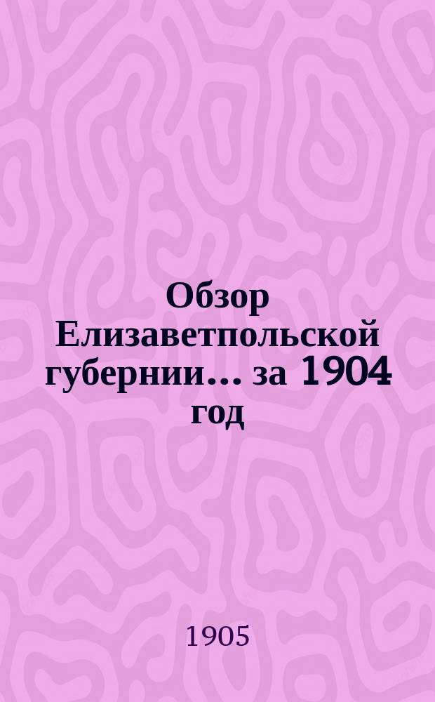 Обзор Елизаветпольской губернии... за 1904 год