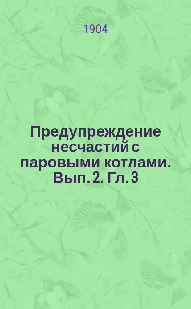 Предупреждение несчастий с паровыми котлами. Вып. 2. Гл. 3