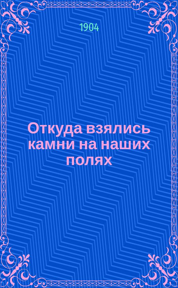 Откуда взялись камни на наших полях
