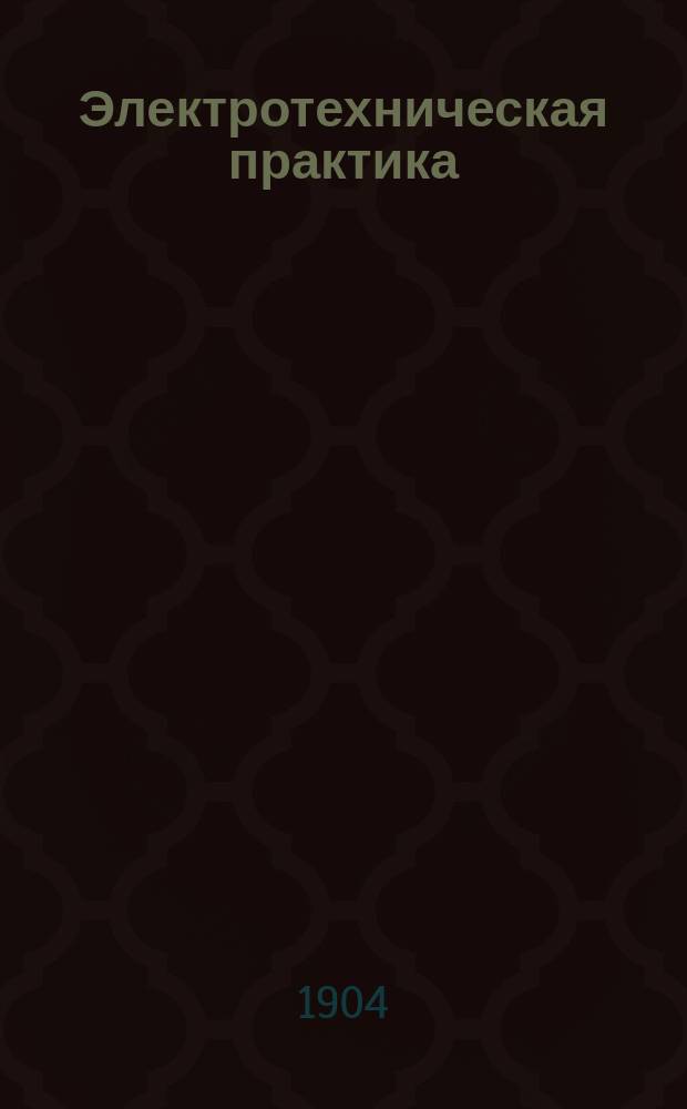 Электротехническая практика : Практ. общедоступ. рук. для г.г. инж., электротехников, установщиков, зав. ст., машинистов, фабрикантов и т. д. : Динамо-электр. машины и аккумуляторы