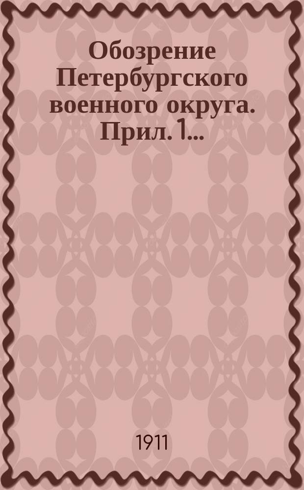 Обозрение Петербургского военного округа. Прил. 1... : Маршруты грунтовых дорог Округа