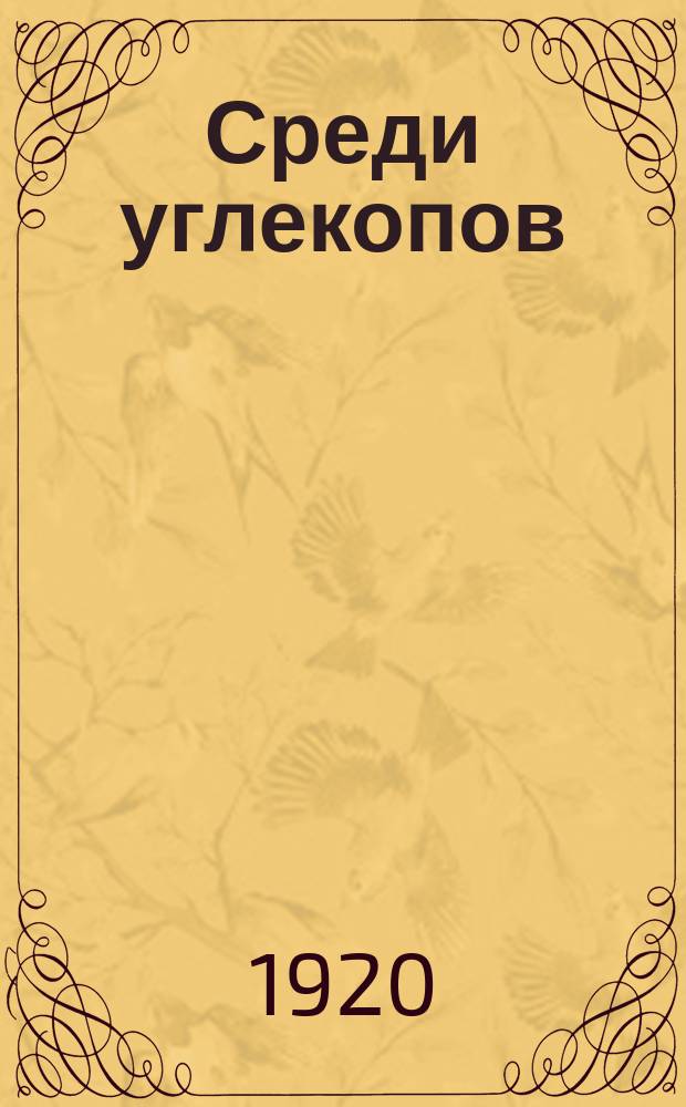 Среди углекопов : Повесть из жизни англ. рабочих
