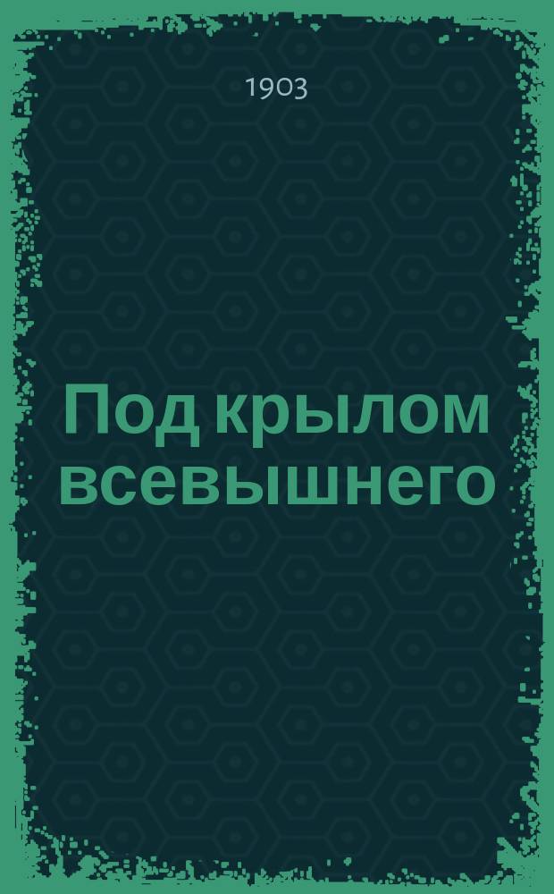 Под крылом всевышнего : Из действительной жизни