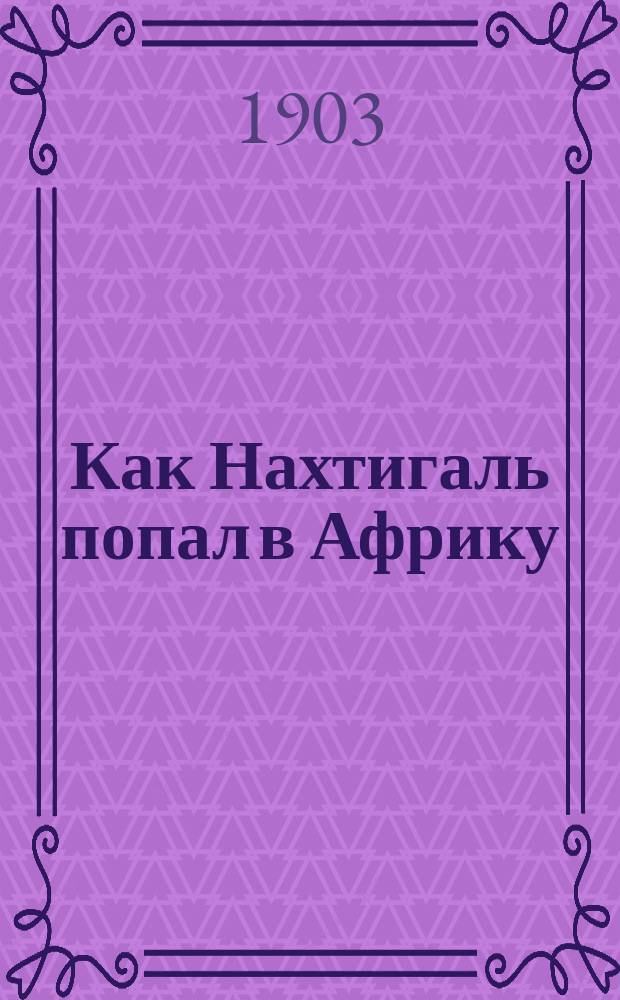 Как Нахтигаль попал в Африку