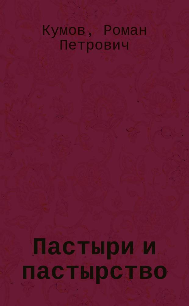 Пастыри и пастырство : Очерки из соврем. лит