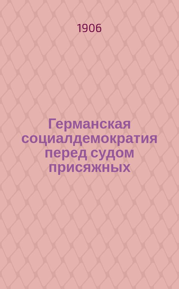 ... Германская социалдемократия перед судом присяжных : (Речь на Лейпцигск. процессе о гос. преступлении)