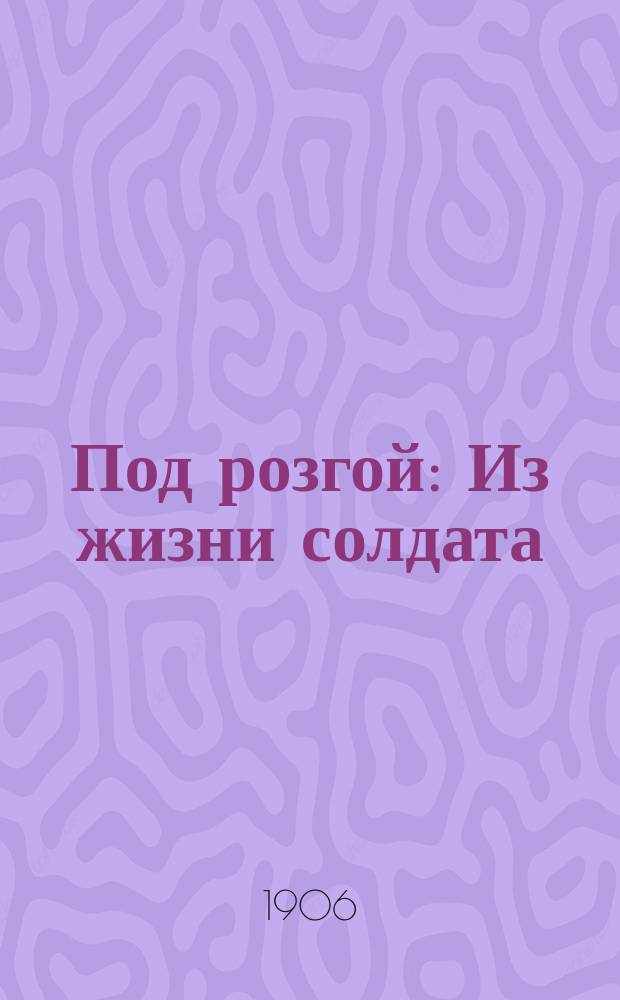 Под розгой : Из жизни солдата : Рассказ