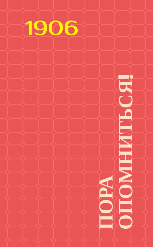 Пора опомниться! : Сб. бесед, проповедей и поучений против пьянства
