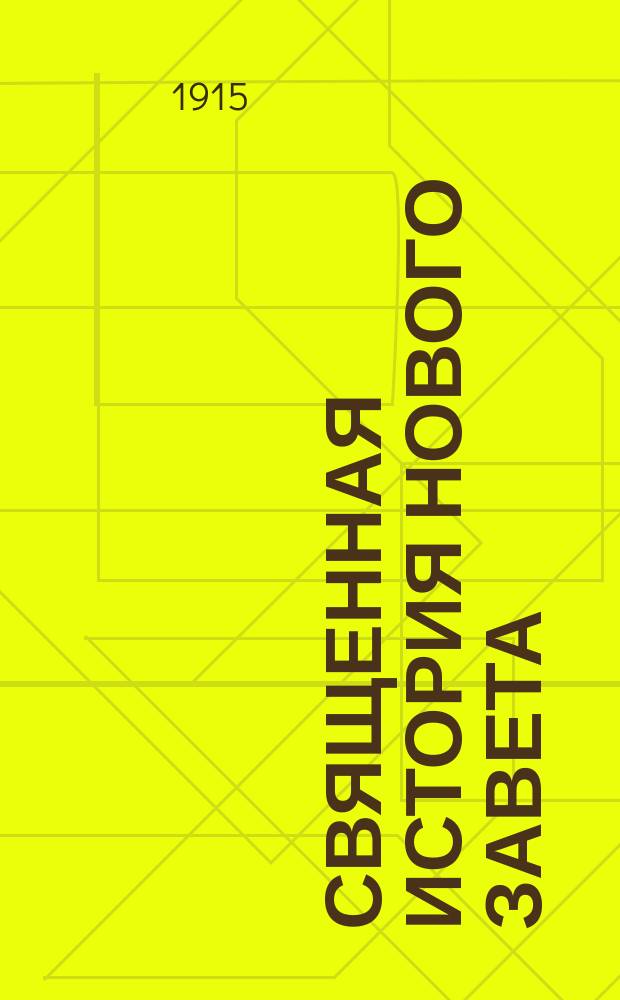 Священная история Нового завета : С примеч. к еванг. тексту : Курс сред. учеб. заведений и гор. уч-щ