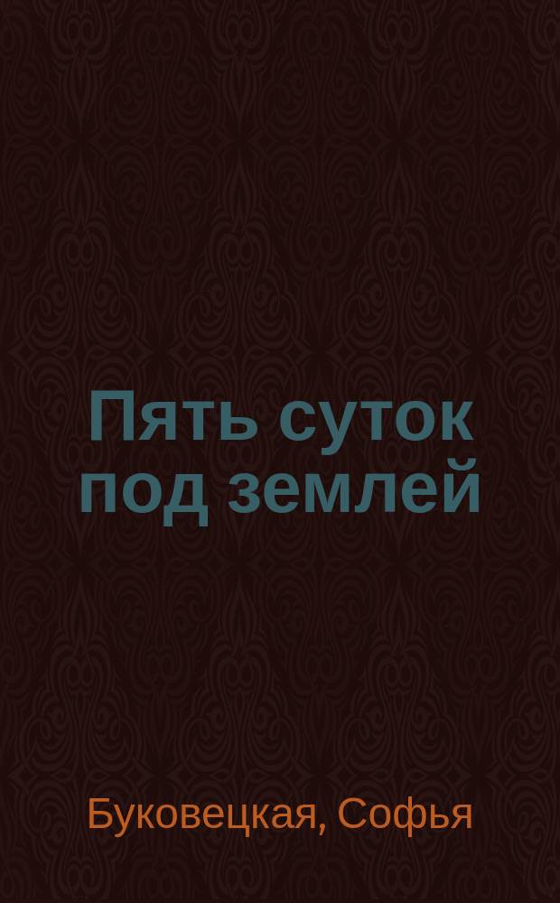 Пять суток под землей : Рассказ : (С пол.)