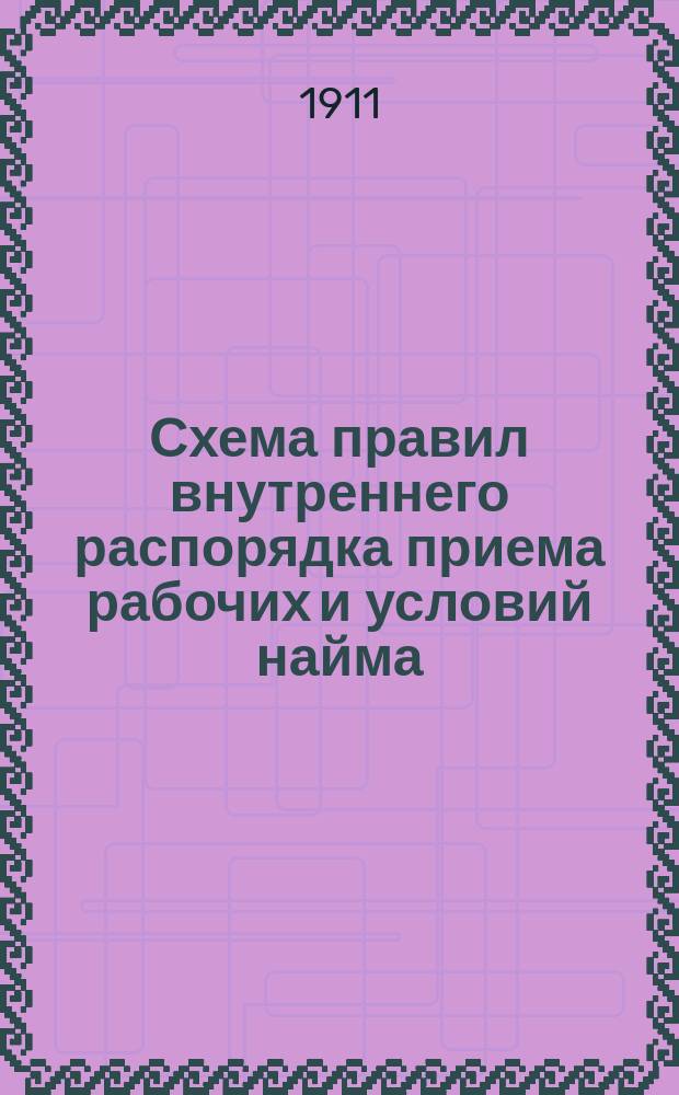 Схема правил внутреннего распорядка приема рабочих и условий найма