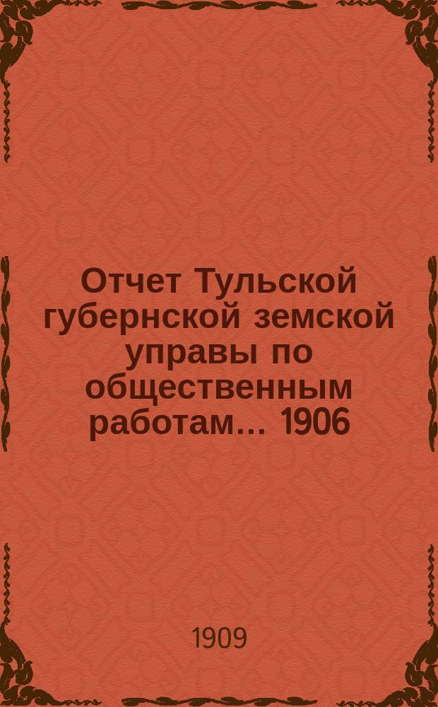 Отчет Тульской губернской земской управы по общественным работам... 1906/7 год