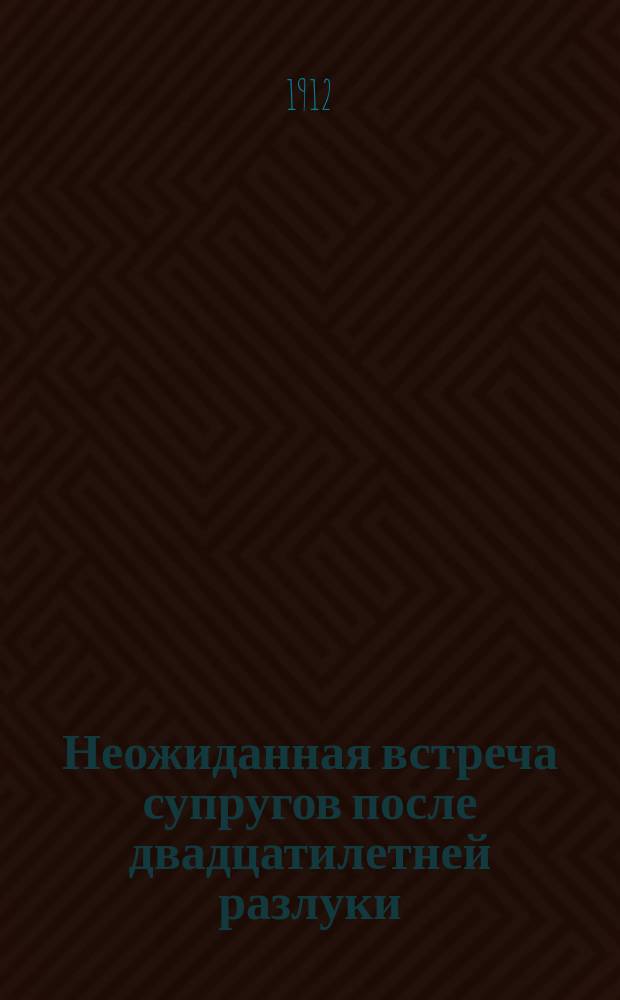 Неожиданная встреча супругов после двадцатилетней разлуки