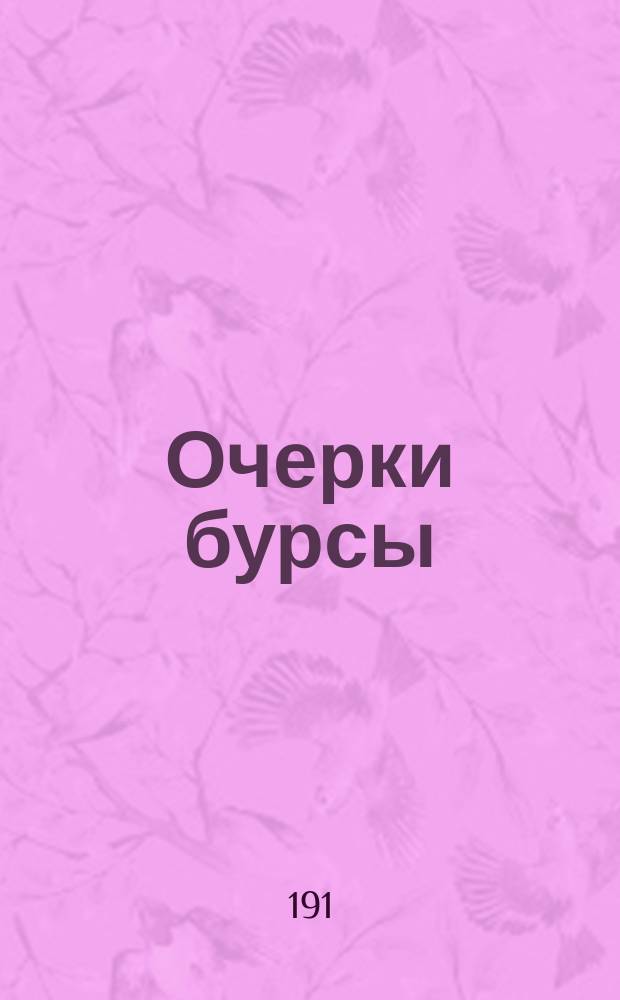 Очерки бурсы