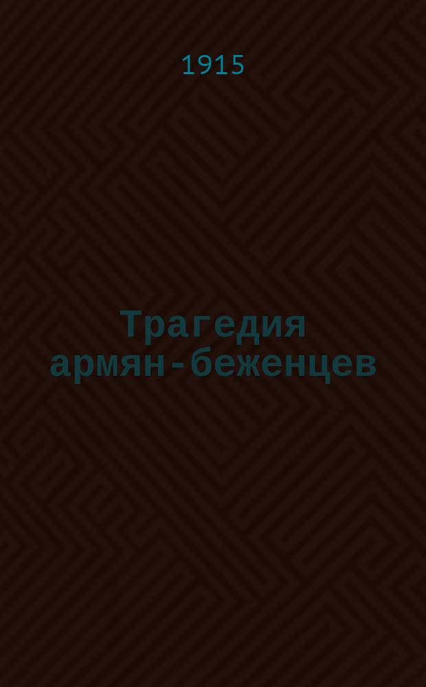 Трагедия армян-беженцев