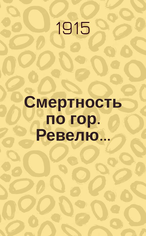 Смертность по гор. Ревелю.. : (Данные Стат. бюро). ... за 1915 год