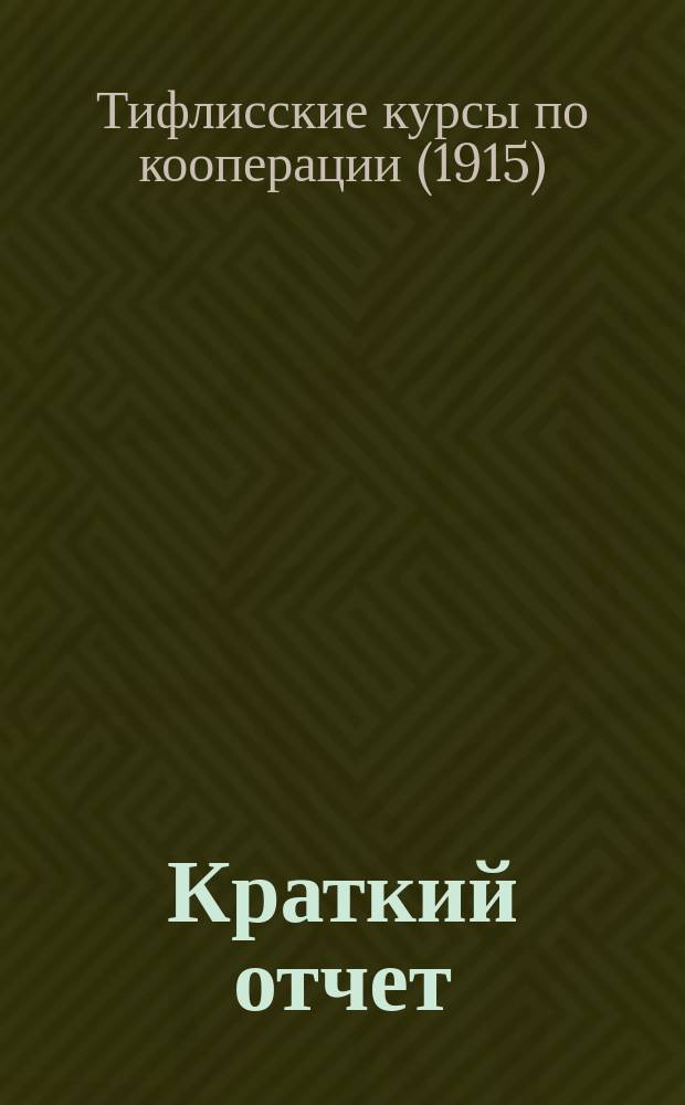 Краткий отчет