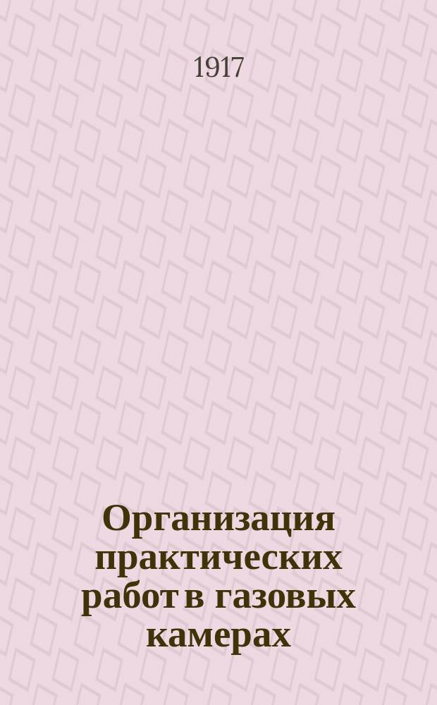 Организация практических работ в газовых камерах