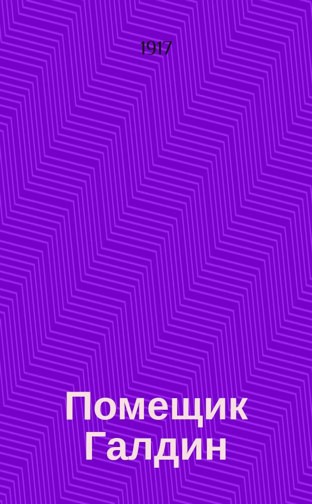 ... Помещик Галдин : Роман