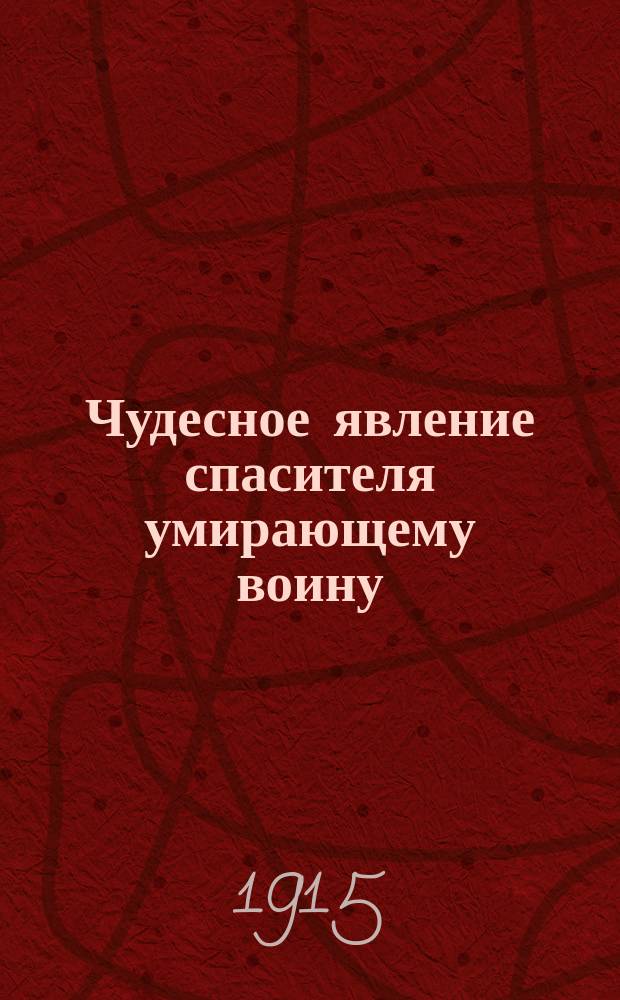 Чудесное явление спасителя умирающему воину