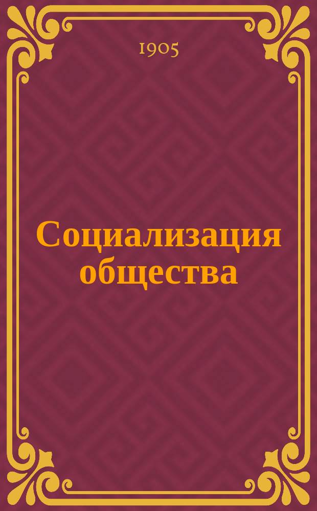 ... Социализация общества : Пер. с нем