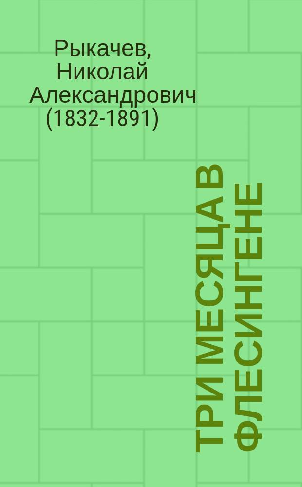 Три месяца в Флесингене : (Из путевых зап.)