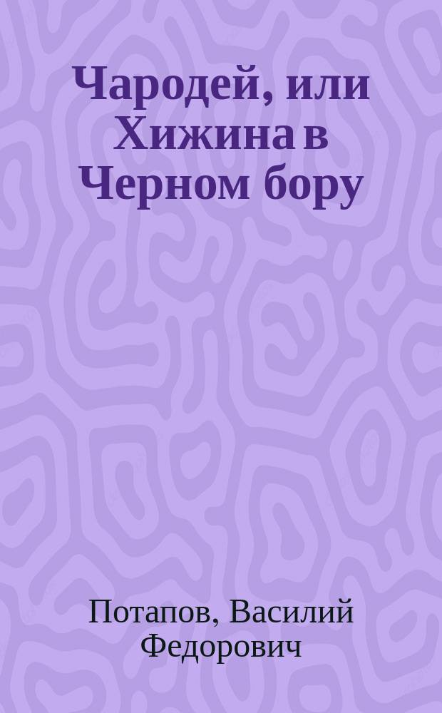Чародей, или Хижина в Черном бору : Историч. роман в 2-х ч