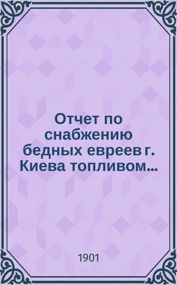Отчет по снабжению бедных евреев г. Киева топливом...