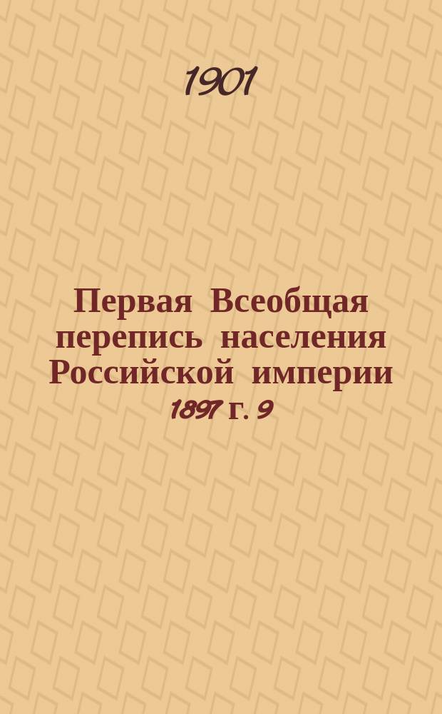 Первая Всеобщая перепись населения Российской империи 1897 г. 9 : Воронежская губерния