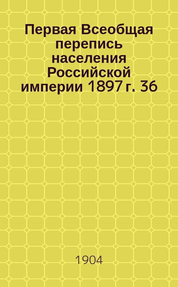 Первая Всеобщая перепись населения Российской империи 1897 г. 36 : Самарская губерния