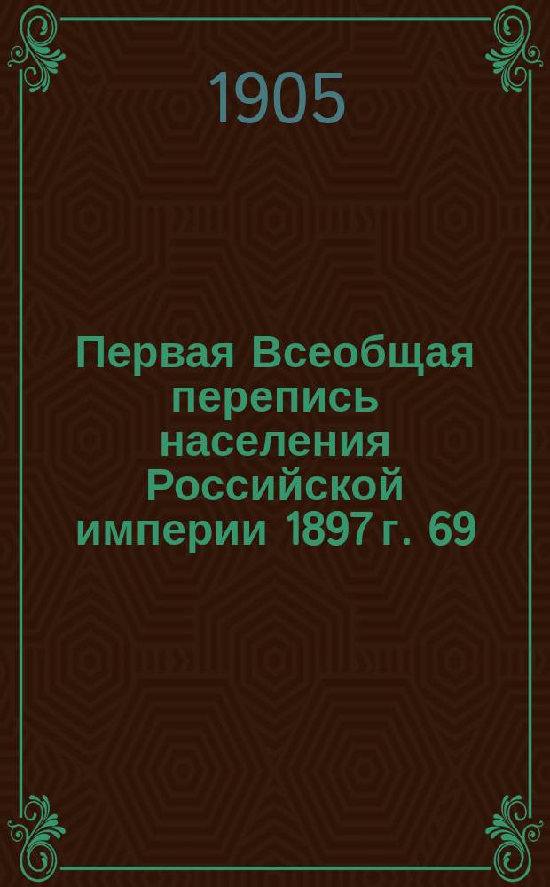 Первая Всеобщая перепись населения Российской империи 1897 г. 69 : Тифлисская губерния