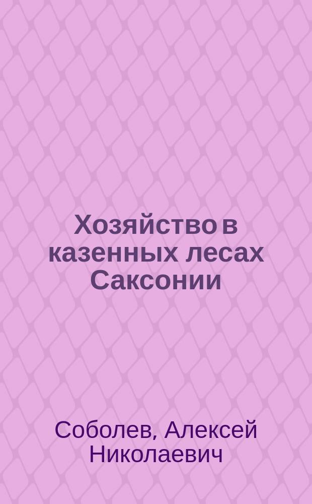 Хозяйство в казенных лесах Саксонии