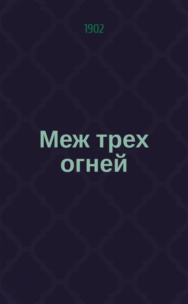 Меж трех огней : роман из актерской жизни