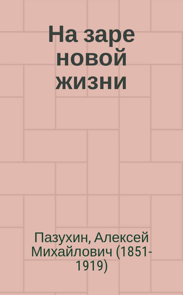 На заре новой жизни : Роман