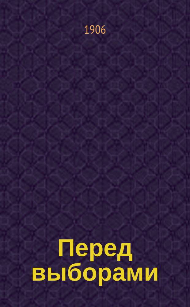Перед выборами