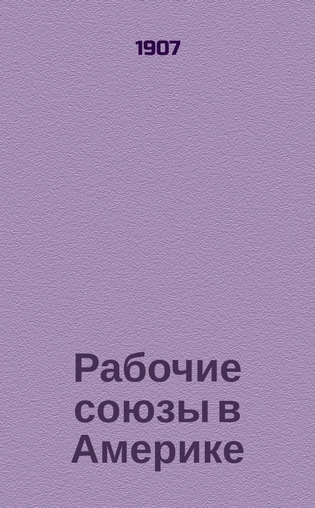 Рабочие союзы в Америке
