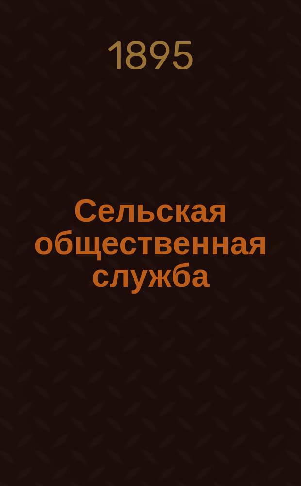 Сельская общественная служба