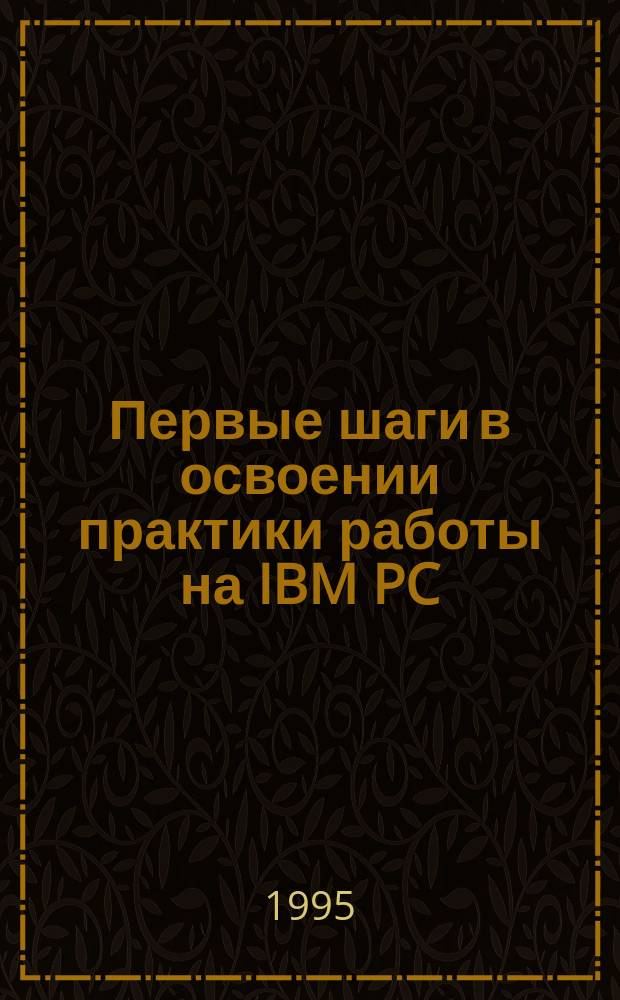 Первые шаги в освоении практики работы на IBM PC
