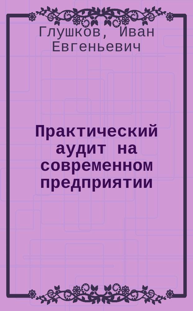 Практический аудит на современном предприятии